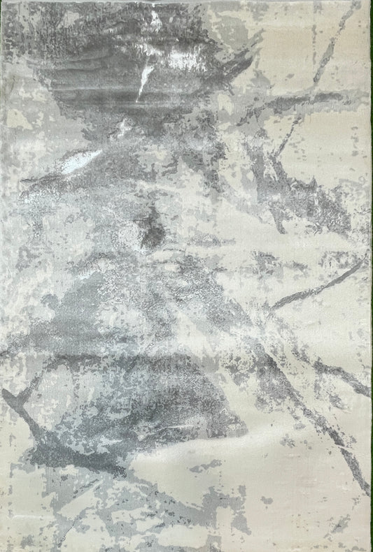 Modern Grey & White Abstract Area Rug – 156x230cm (5.1x7.7)feet