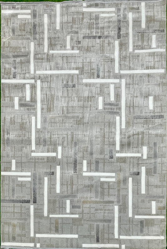 Elegant and Durable Modern Grey Rug - 156x230cm (5.1x7.7)feet