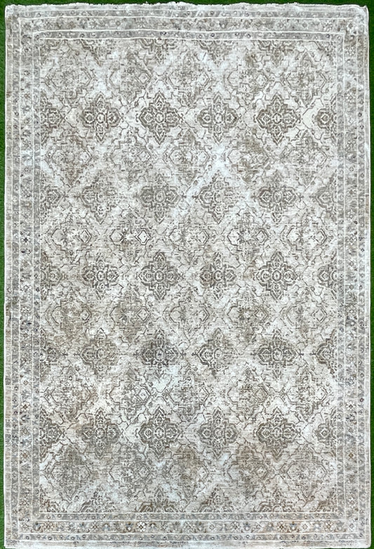 Elegant Vintage Rug - Vanilla & Grey, 160x230cm (5.3x7.7)feet