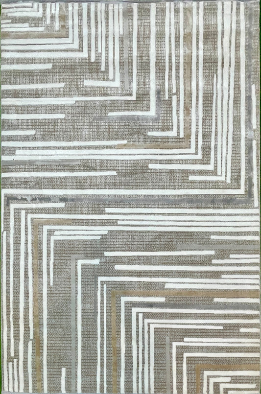 Modern Grey Rug with Lines – 156x230cm (5.1x7.7)feet